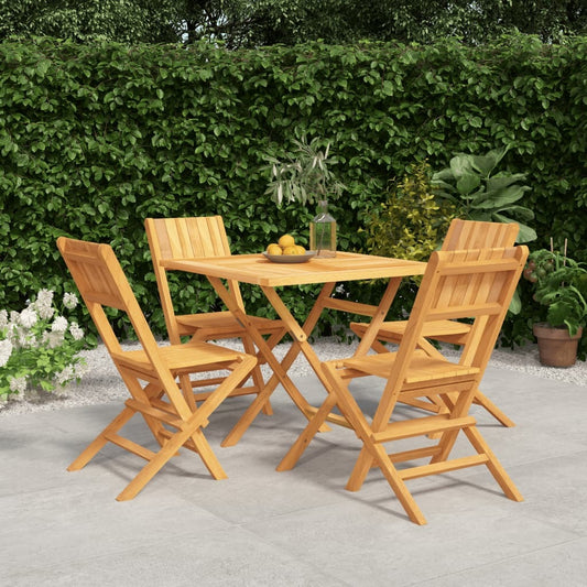 vidaXL 5 Piece Patio Dining Set Solid Wood Teak