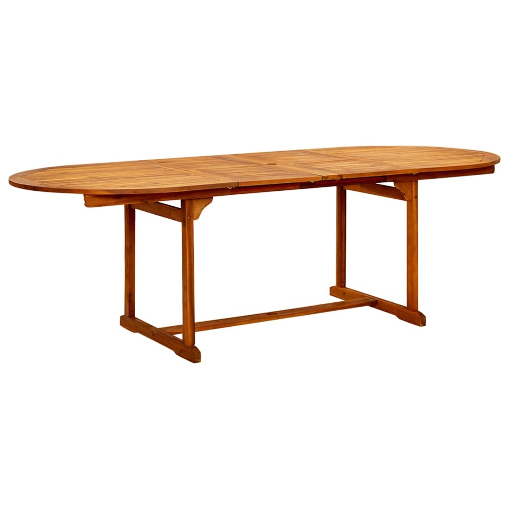 vidaXL Garden Dining Table (63"-94.5")x39.4"x29.5" Solid Acacia Wood