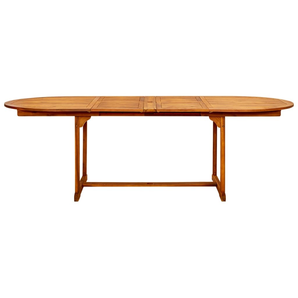 vidaXL Garden Dining Table (63"-94.5")x39.4"x29.5" Solid Acacia Wood