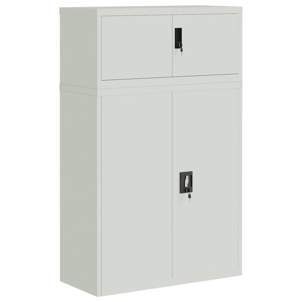 vidaXL File Cabinet Light Gray 35.4"x15.7"x57.1" Steel