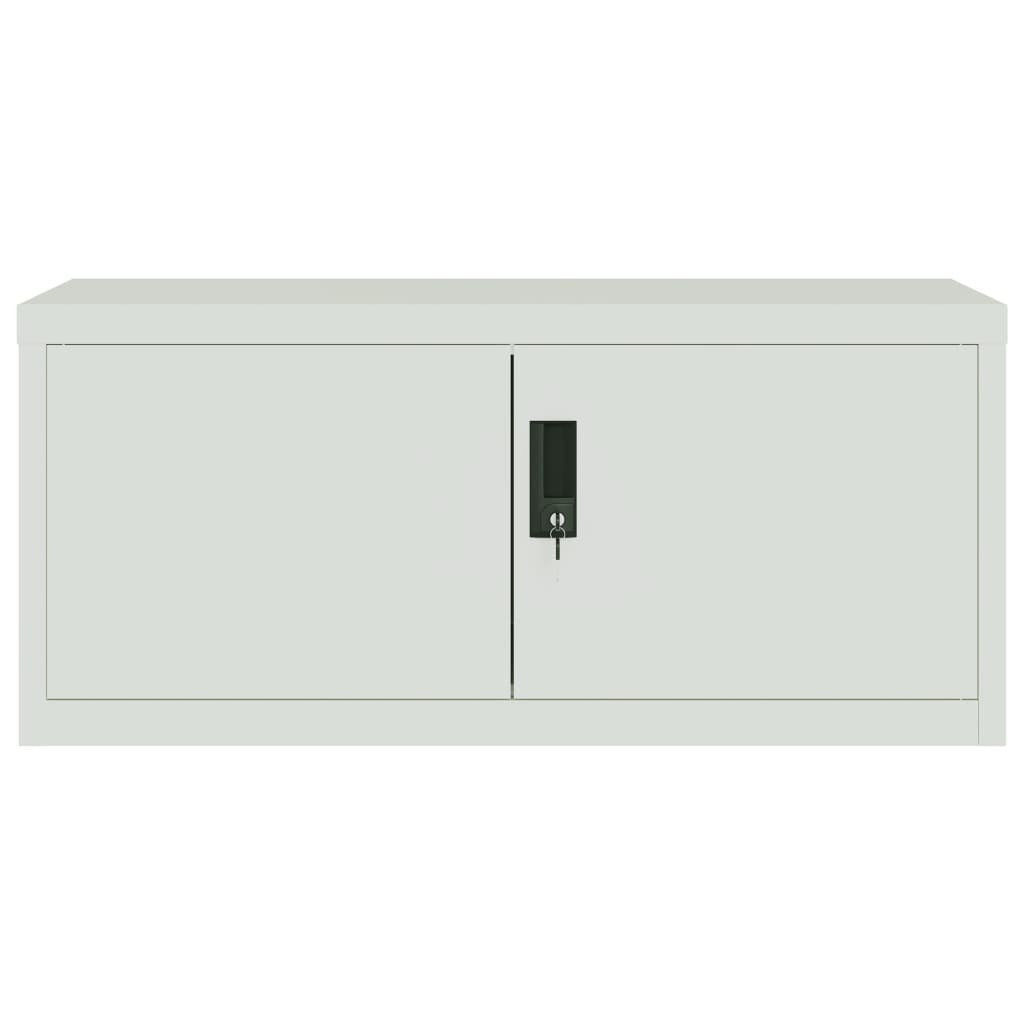 vidaXL File Cabinet Light Gray 35.4"x15.7"x57.1" Steel