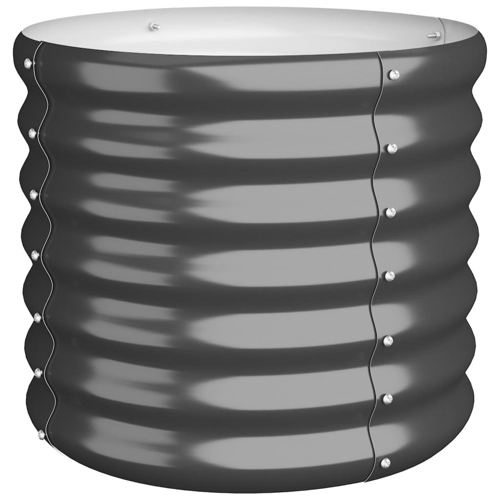 vidaXL Garden Planter Powder-coated Steel 15.7"x15.7"x14.2" Anthracite