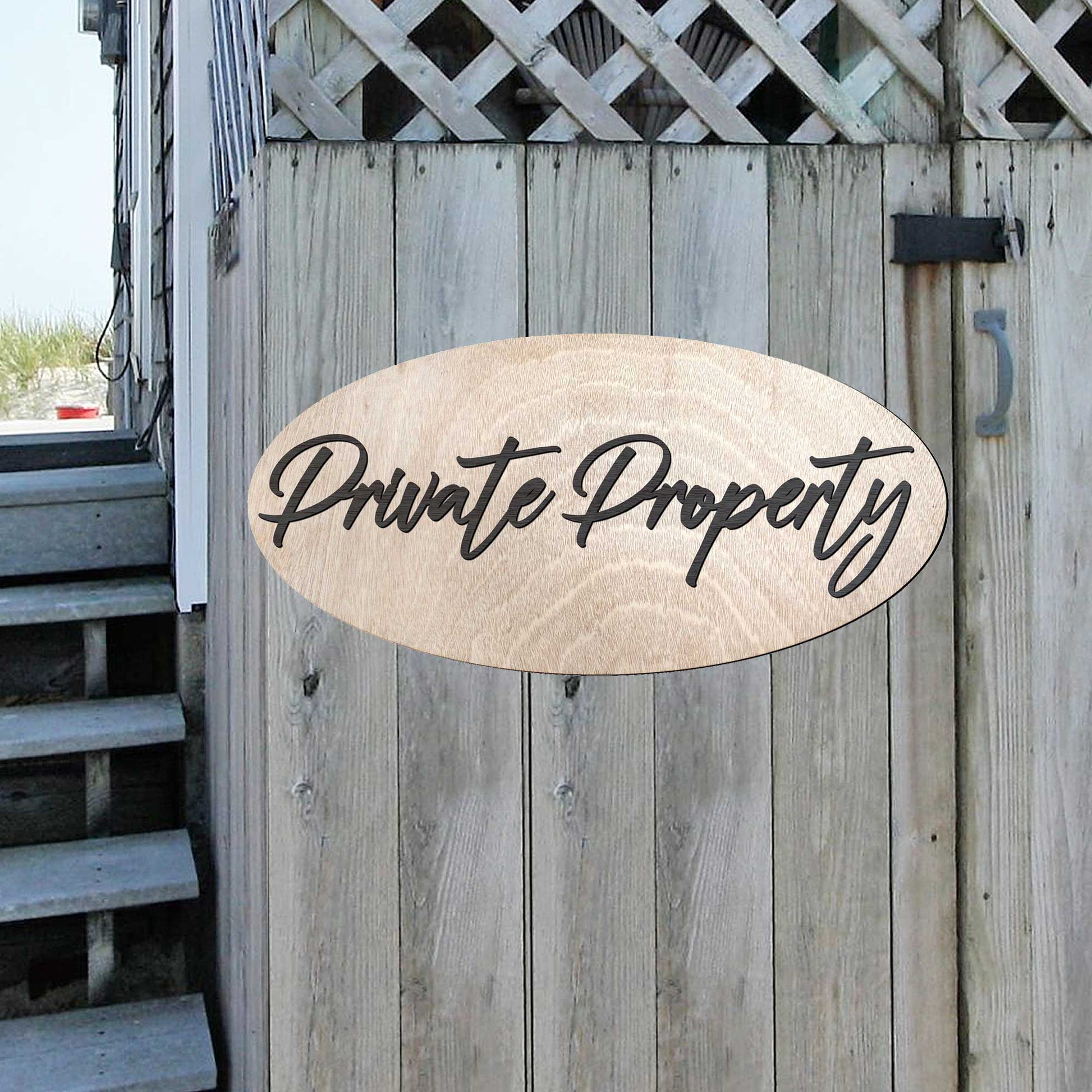 Private Property sign, Business sign, House sign, made in the USA sign, Birch wood sign, Lightweight sign, outdoor sign - 320331-1