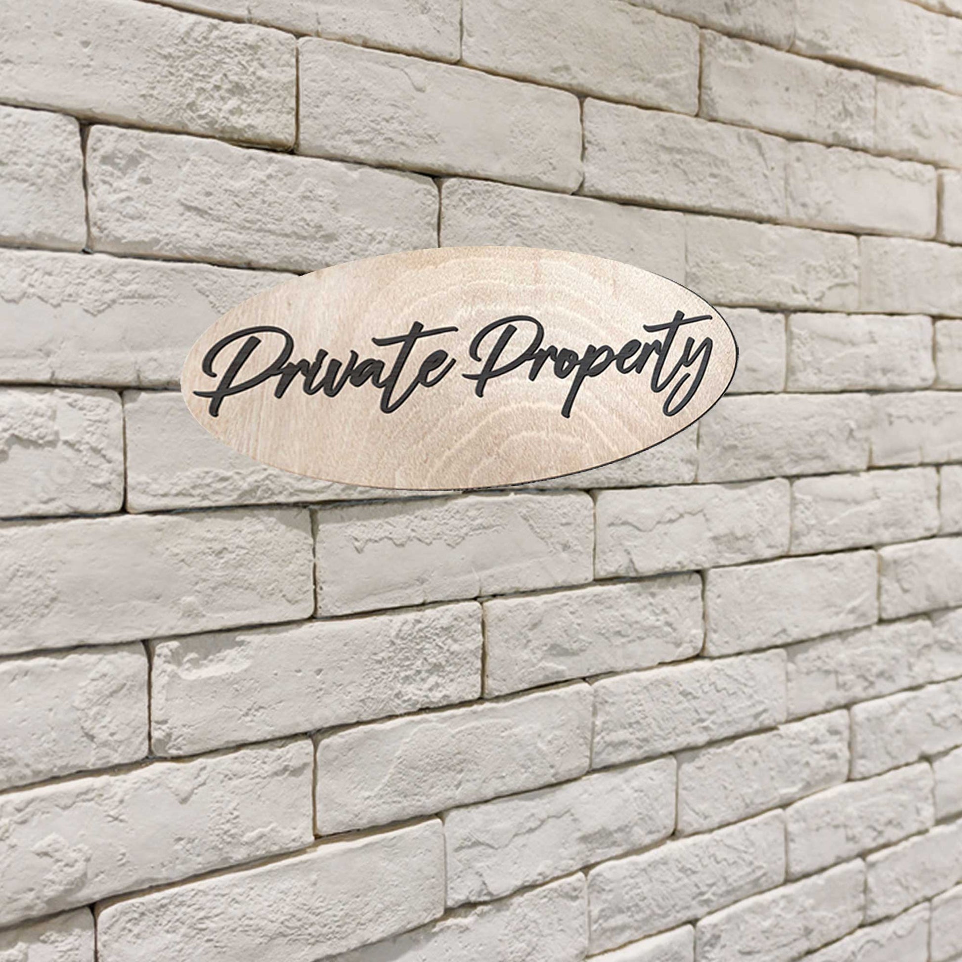 Private Property sign, Business sign, House sign, made in the USA sign, Birch wood sign, Lightweight sign, outdoor sign - 320331-3