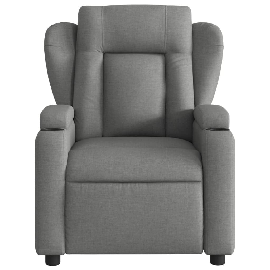 vidaXL Massage Recliner Chair Dark Gray Fabric