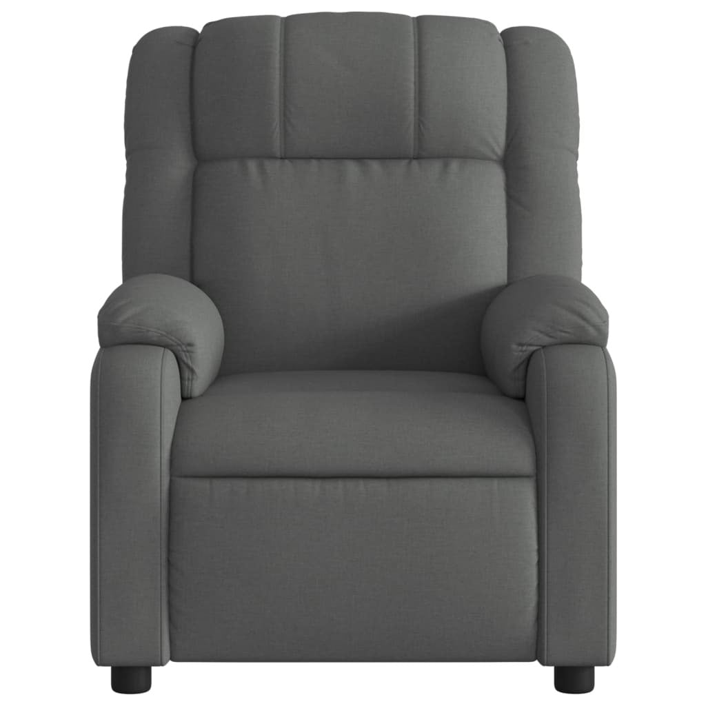 vidaXL Massage Recliner Chair Dark Gray Fabric