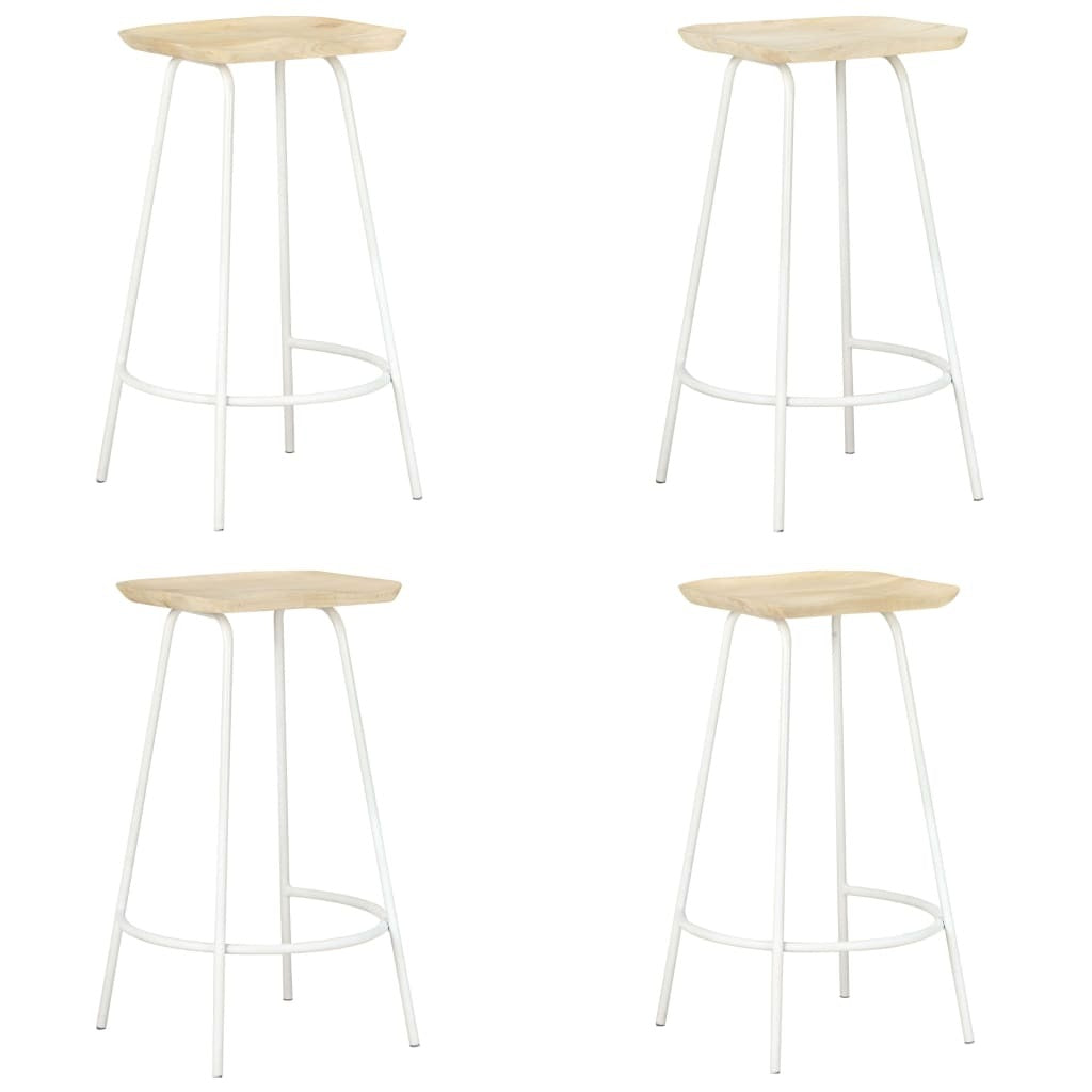 vidaXL Bar Stools 4 pcs Solid Mango Wood