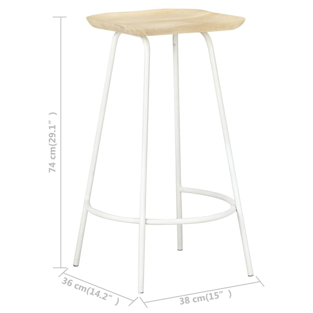 vidaXL Bar Stools 4 pcs Solid Mango Wood