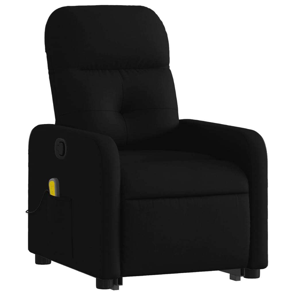 vidaXL Stand up Massage Recliner Chair Black Fabric