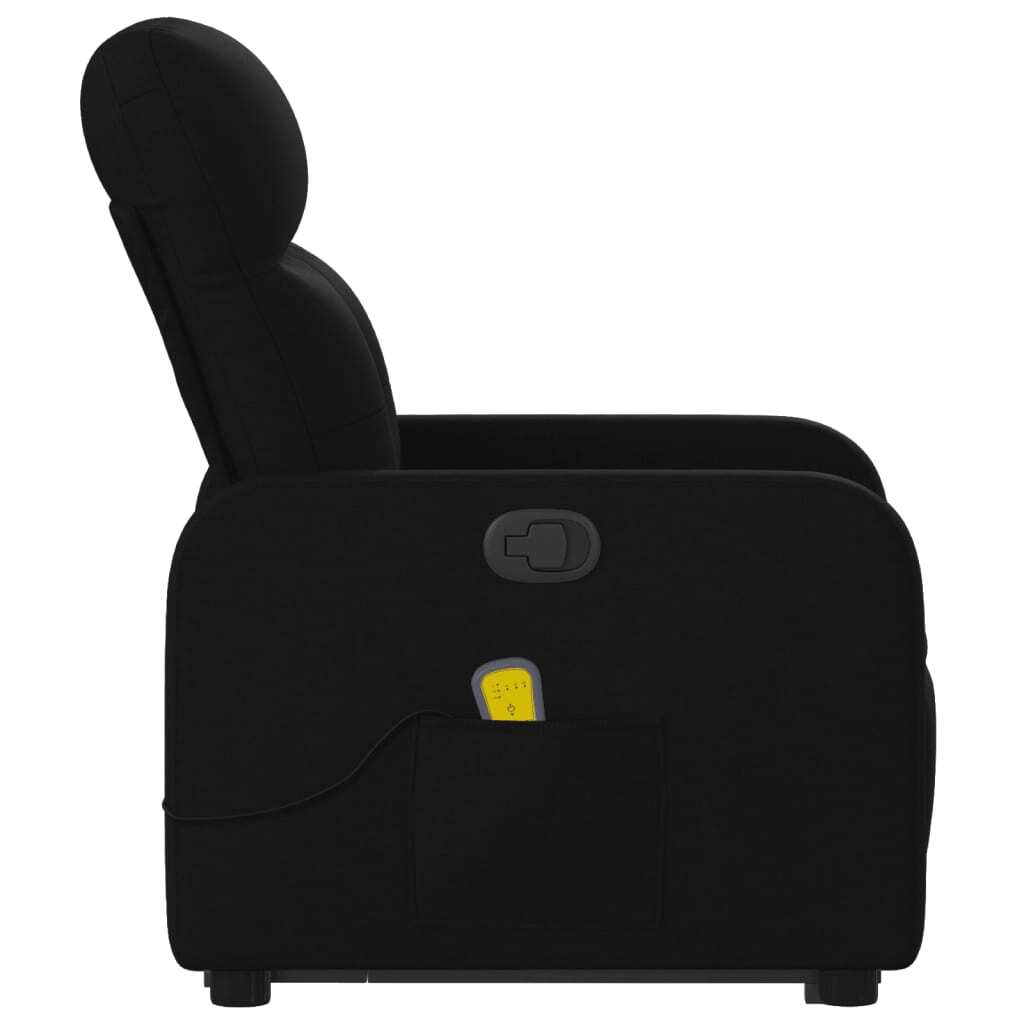 vidaXL Stand up Massage Recliner Chair Black Fabric