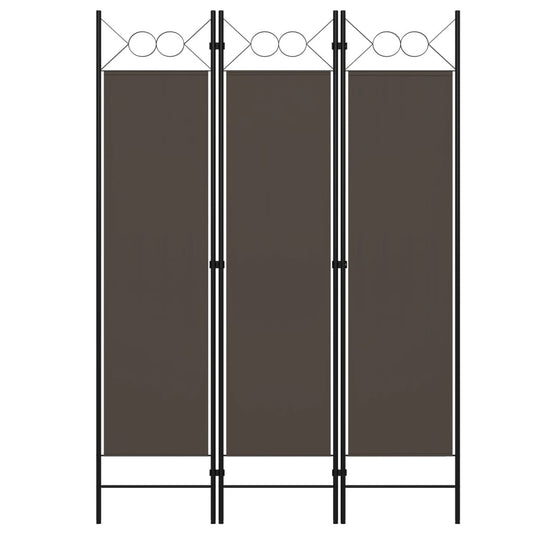 vidaXL 3-Panel Room Divider Anthracite 47.2"x70.9"