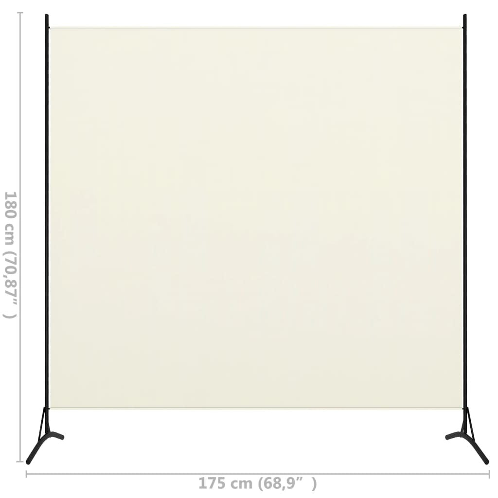 vidaXL Room Divider White 68.9"x70.9" Fabric