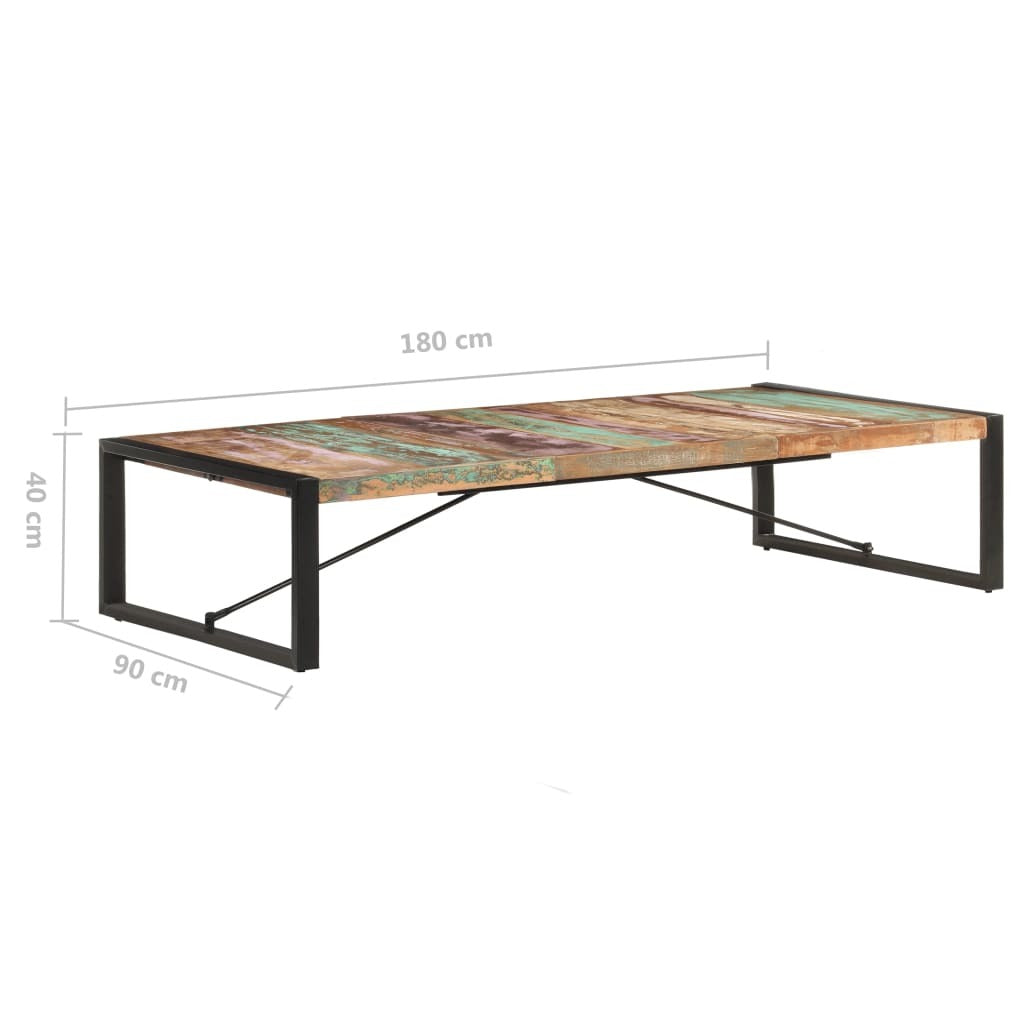 vidaXL Coffee Table 70.9"x35.4"x15.7" Solid Reclaimed Wood