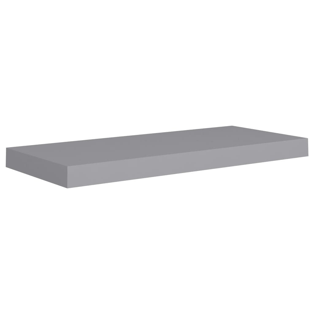 vidaXL Floating Wall Shelves 4 pcs Gray 23.6"x9.3"x1.5" MDF