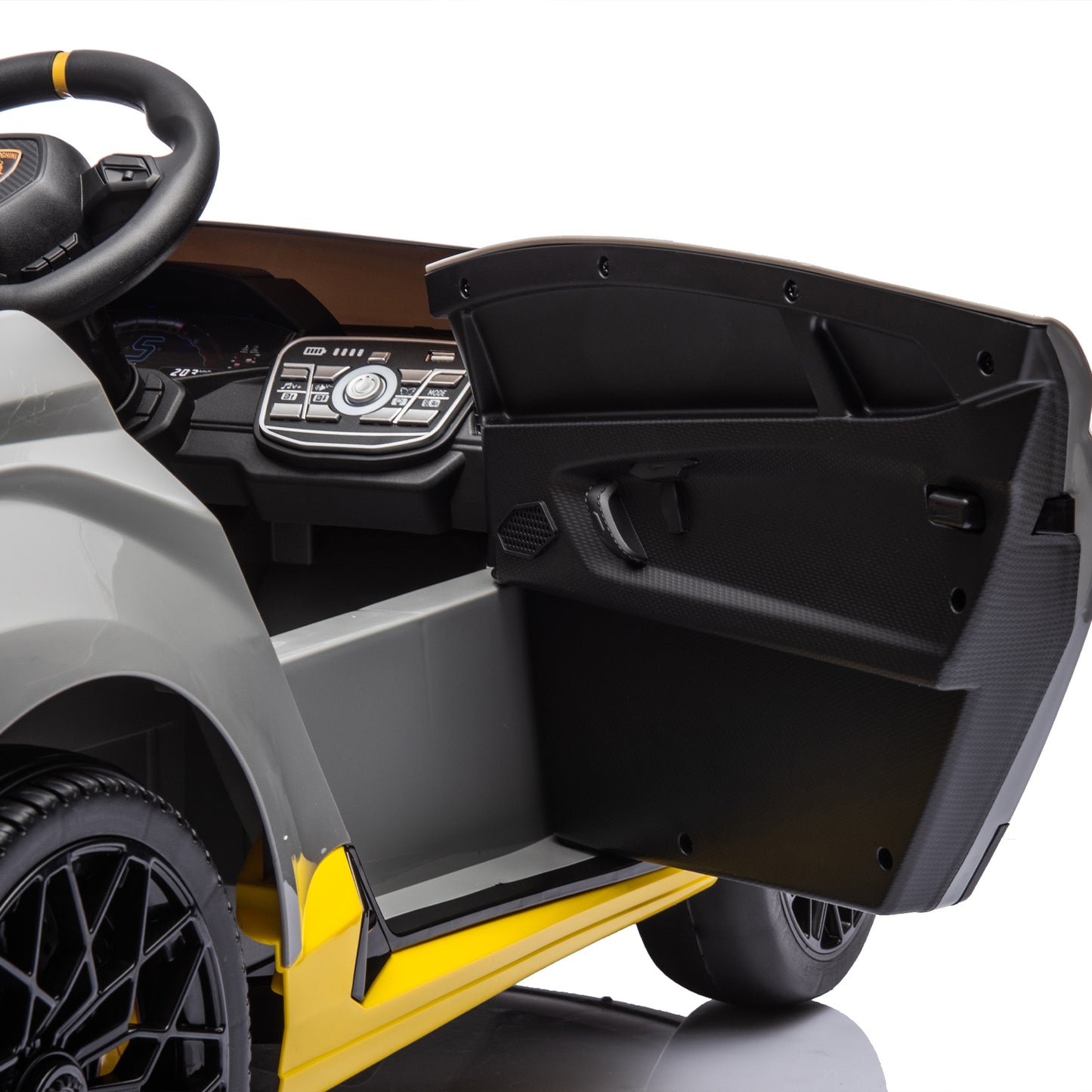 Lamborghini Huracan Sto 24V Kids Electric Ride-On Drift Car: Speeds 1.86-5.59 MPH, Ages 3-8, Foam Front Wheels, 360° Spin, LED Lights, Dynamic Music, Early Learning, USB Port, Drift Feature