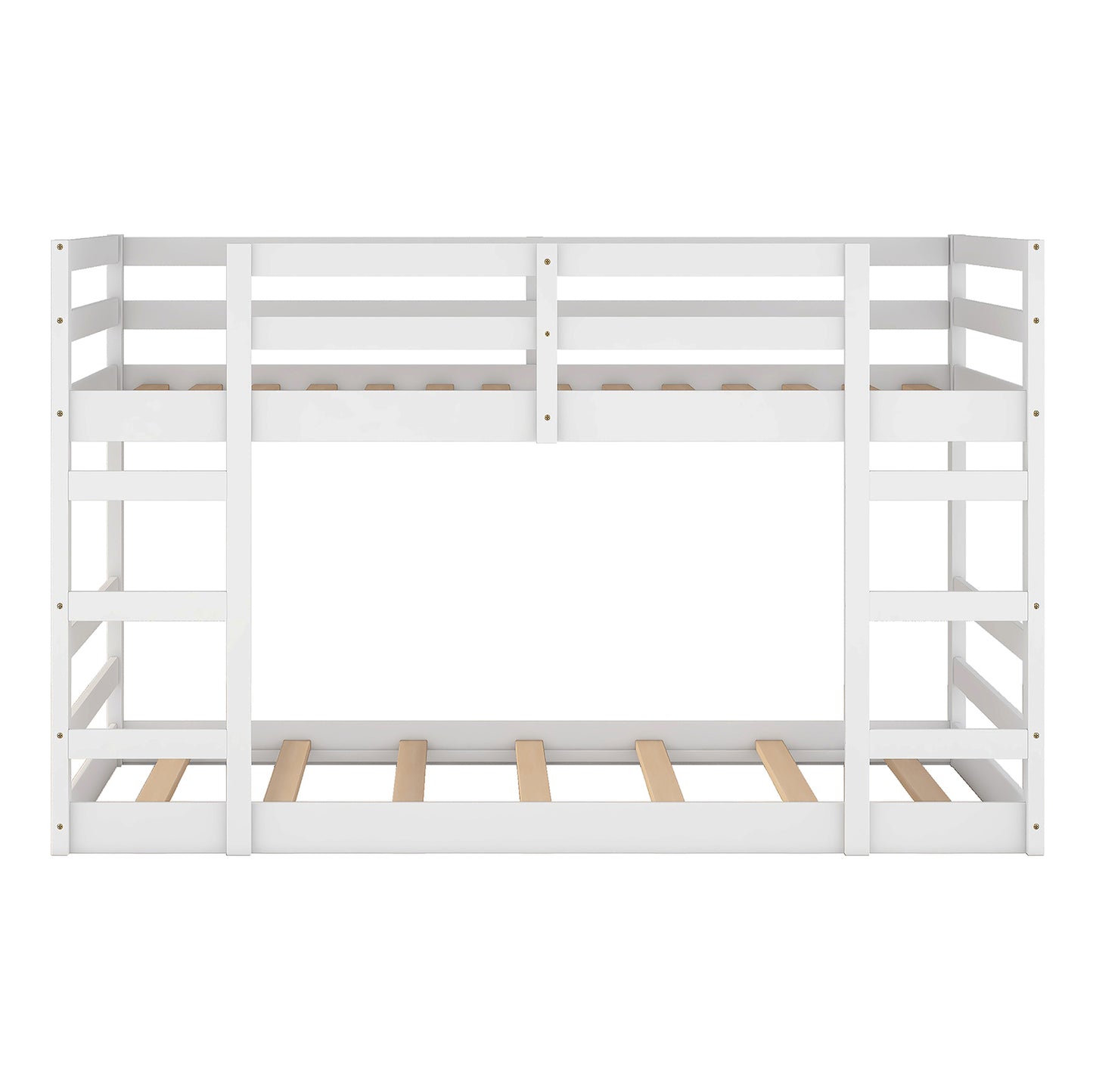 Twin Over Twin Bunk Bed with Ladder, White（OLD SKU：WF282787AAK）