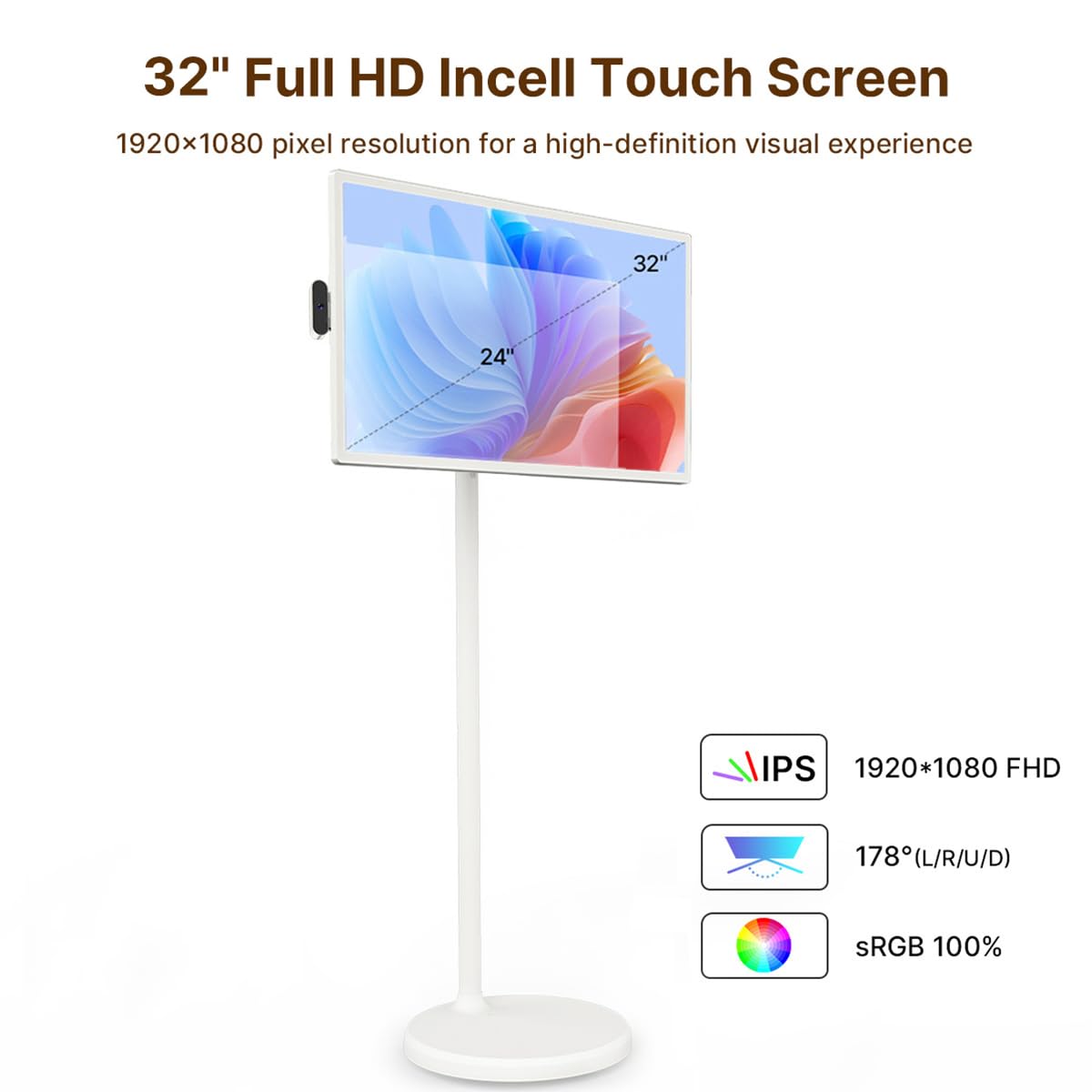 32"/24" Tablet TV Smart Board Portable TV Smart Touchscreen-2