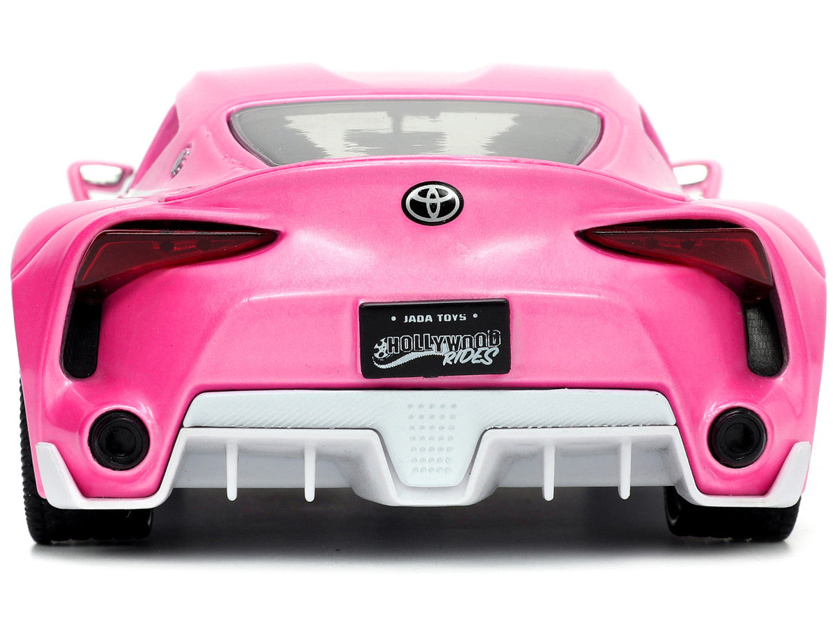 Toyota FT-1 Concept Pink Metallic and Pink Ranger Diecast Figurine "Power Rangers" "Hollywood Rides" Series 1/24 Diecast Model Car by Jada-4