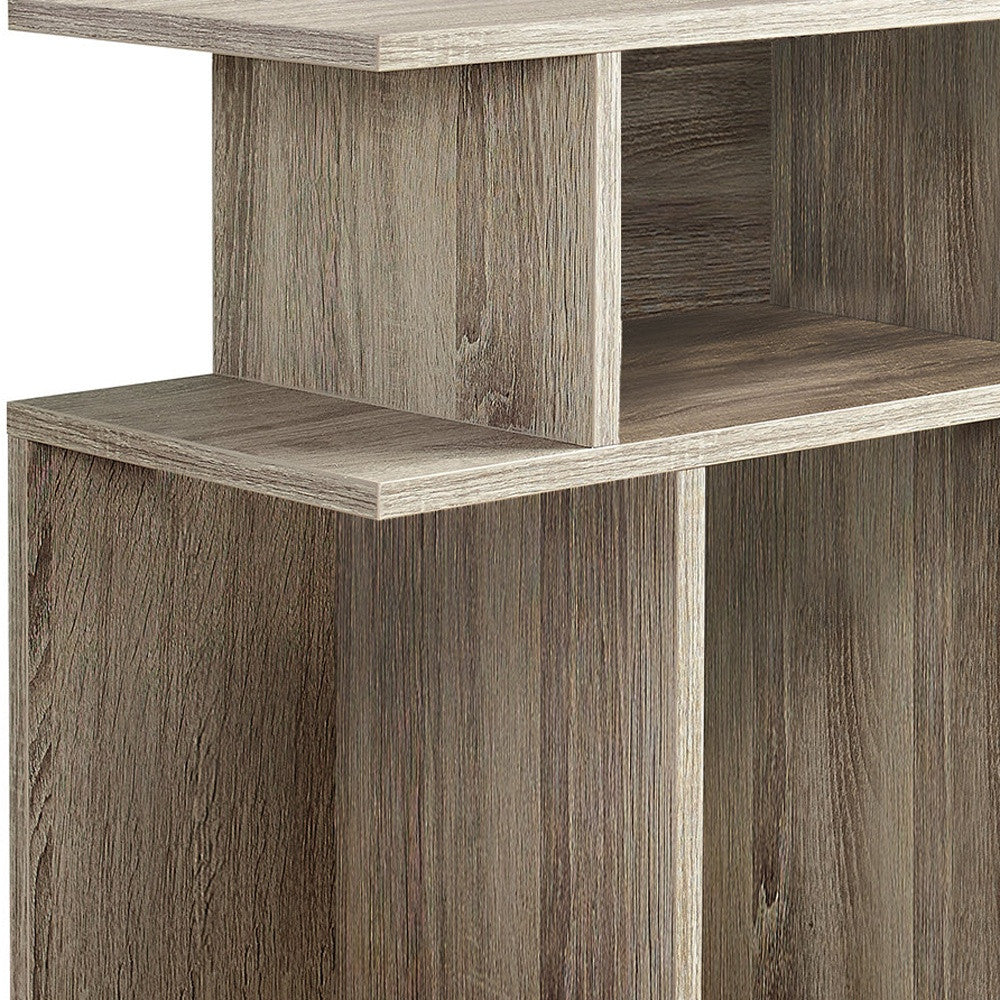 24" Deep Taupe End Table With 6-2