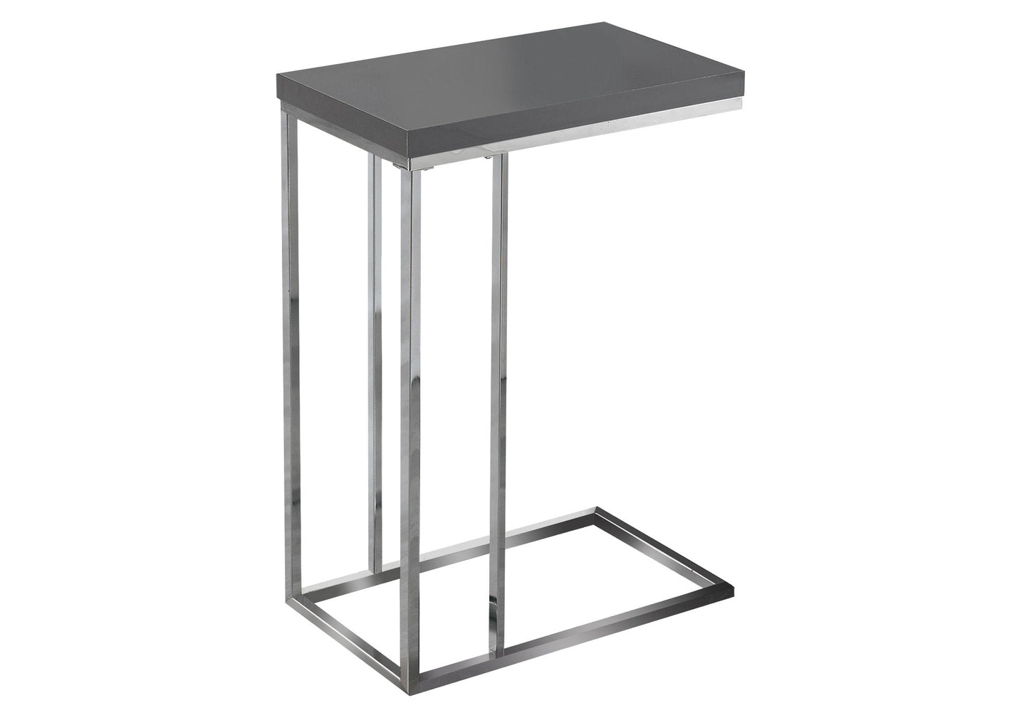 18.25" x 10.25" x 25.25" Grey Particle Board Metal  Accent Table-0