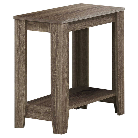 11.75" x 23.75" x 22" Dark Taupe Particle Board Laminate  Accent Table-0