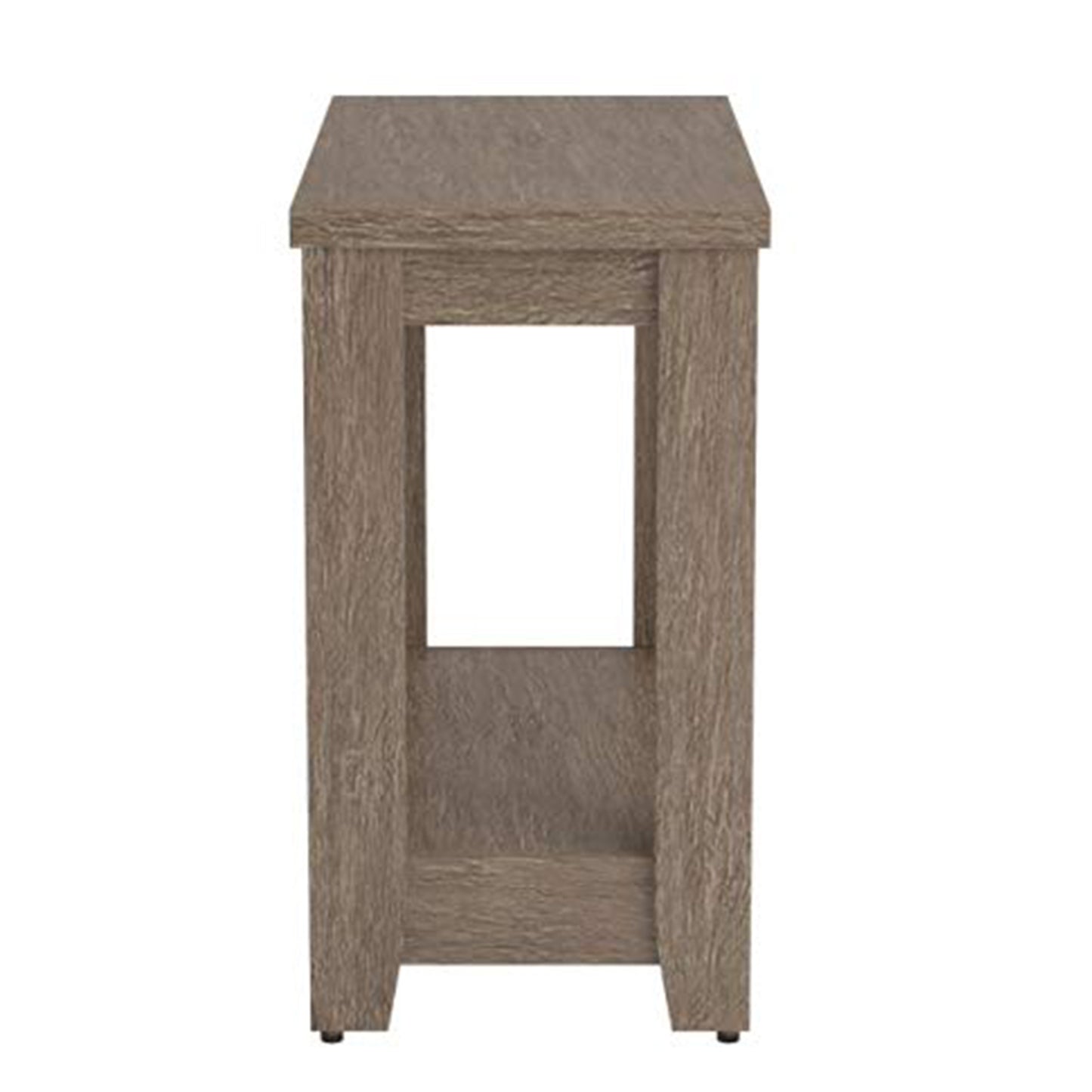 11.75" x 23.75" x 22" Dark Taupe Particle Board Laminate  Accent Table-4