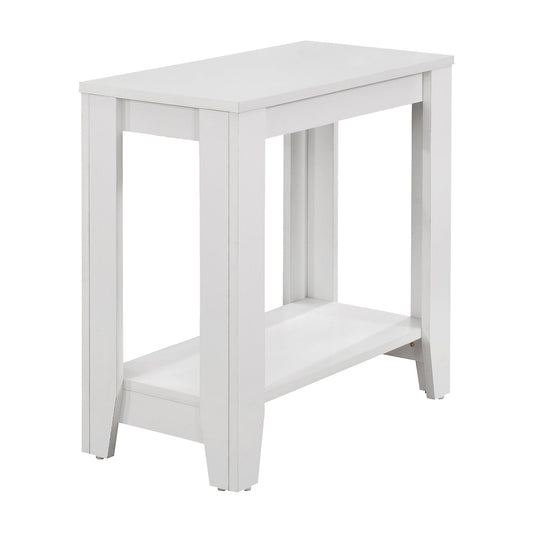 11.75" x 23.75" x 22" White Particle Board Laminate  Accent Table-0