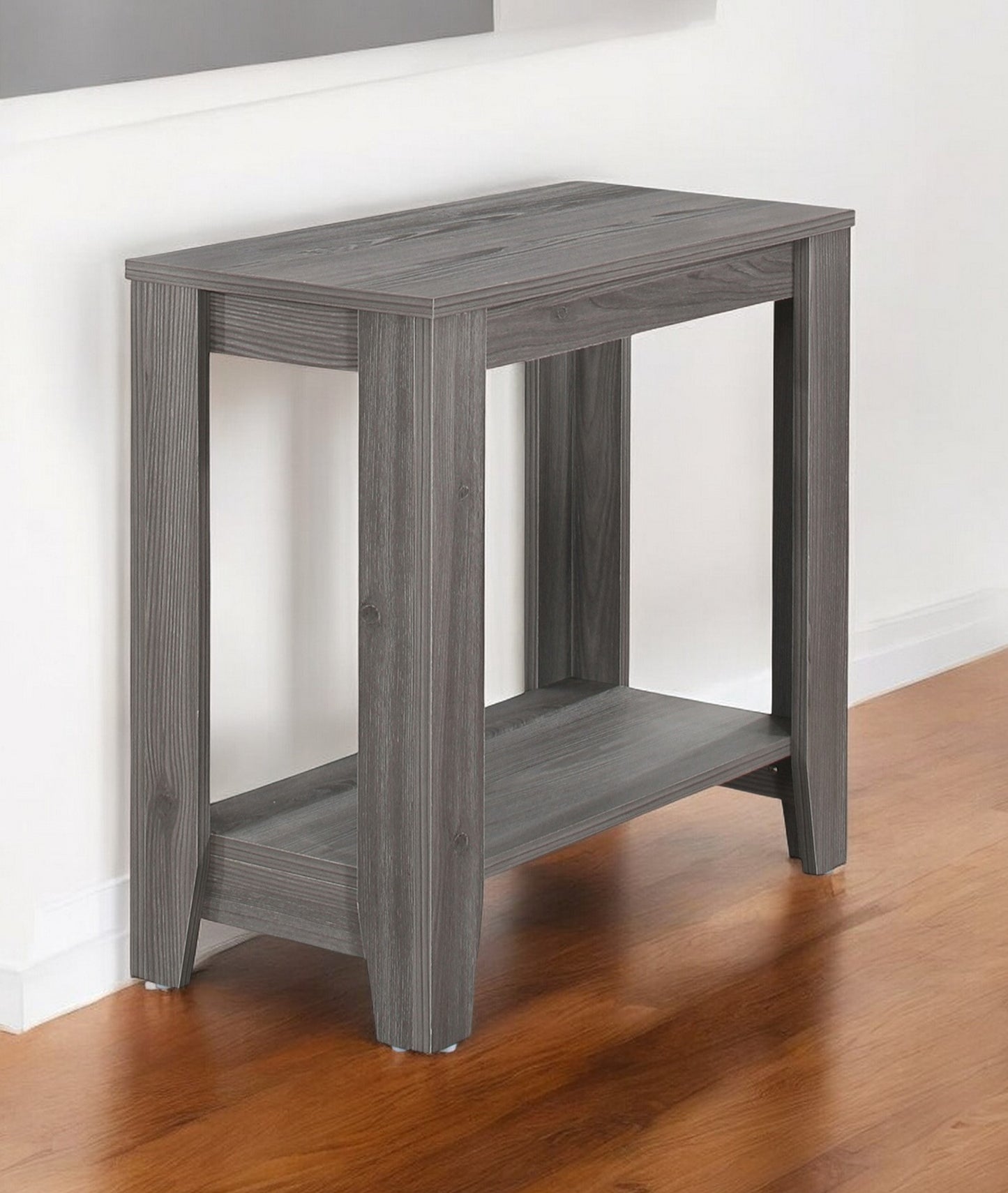 24" Gray Console Table With Storage-1