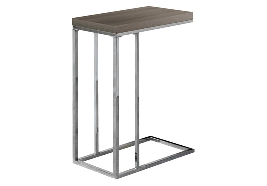 18.25" x 10.25" x 25.25" Dark Taupe Particle Board Metal  Accent Table-0