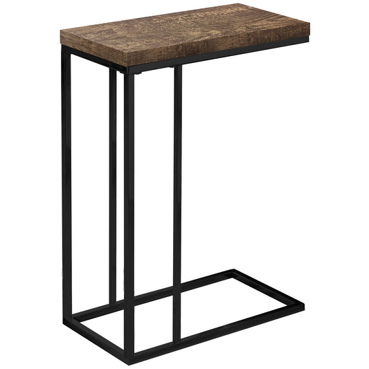 18.25" x 10.25" x 25.25" BrownBlack Particle Board Metal  Accent Table-0