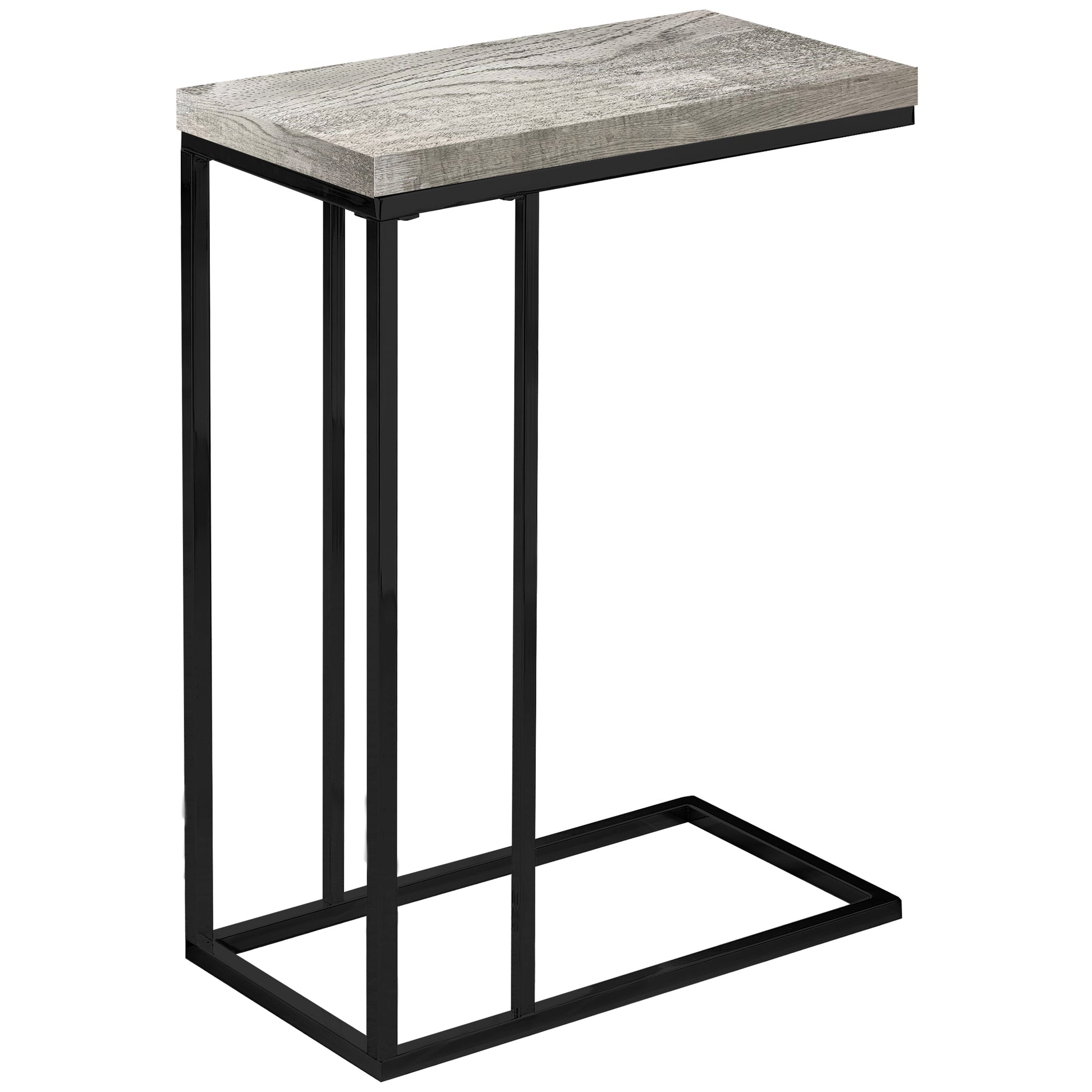 18.25" X 10.25" X 25.25" Greyblack Particle Board Metal  Accent Table-0