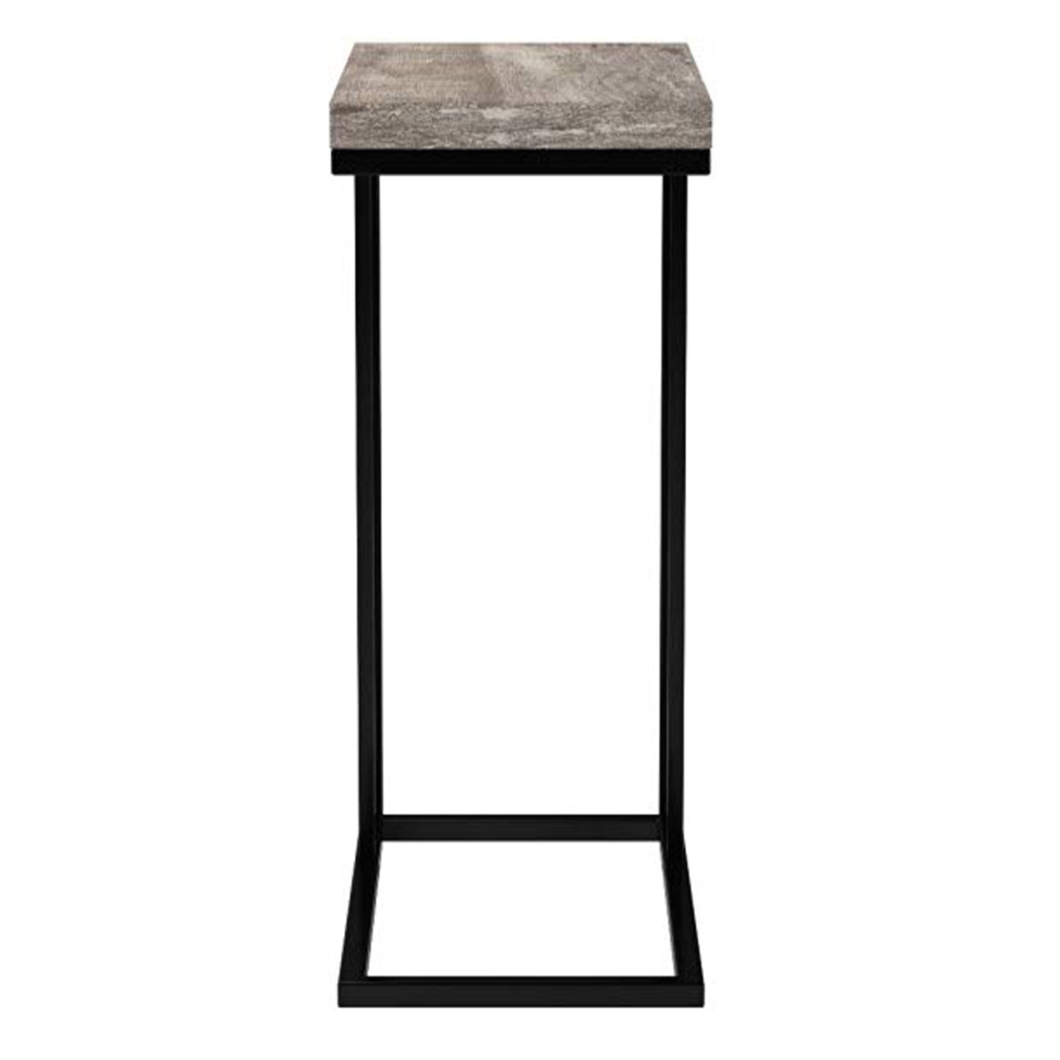 18.25" X 10.25" X 25.25" Taupeblack Particle Board Metal  Accent Table-1