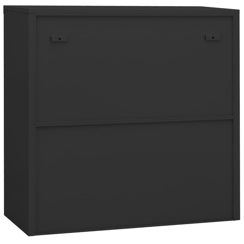 vidaXL Office Cabinet Anthracite 35.4"x15.7"x35.4" Steel