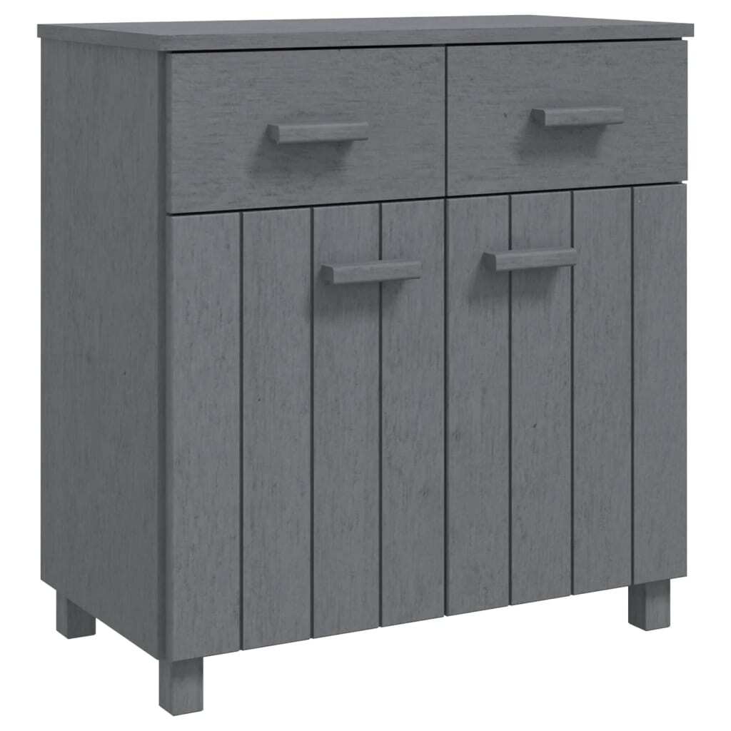 vidaXL Sideboard HAMAR Dark Gray 31.1"x15.7"x31.5" Solid Wood Pine