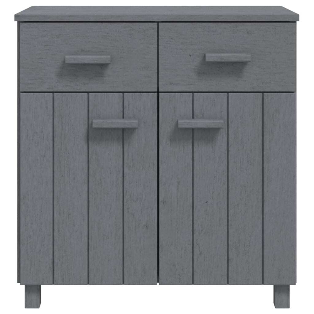 vidaXL Sideboard HAMAR Dark Gray 31.1"x15.7"x31.5" Solid Wood Pine