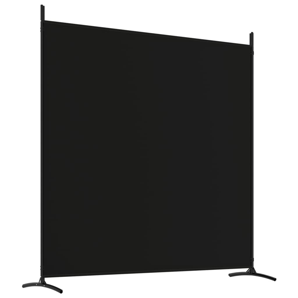 vidaXL 4-Panel Room Divider Black 274.8"x70.9" Fabric