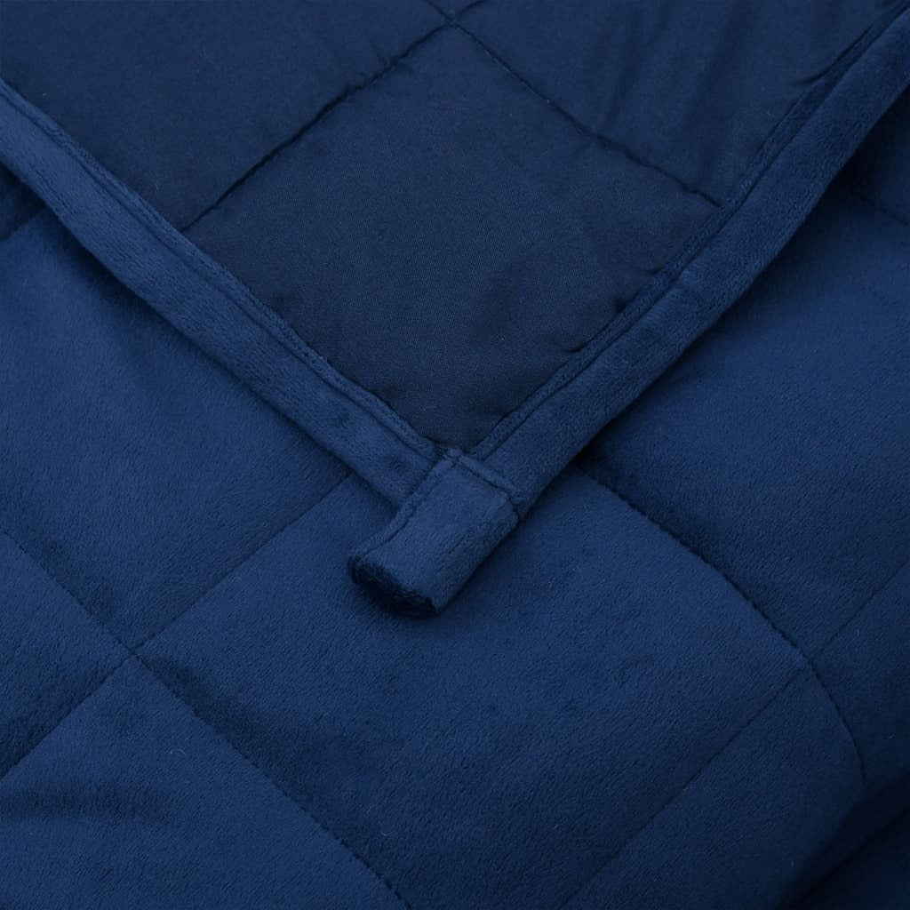 vidaXL Weighted Blanket Blue 78.7"x78.7" 19.8 lb Fabric