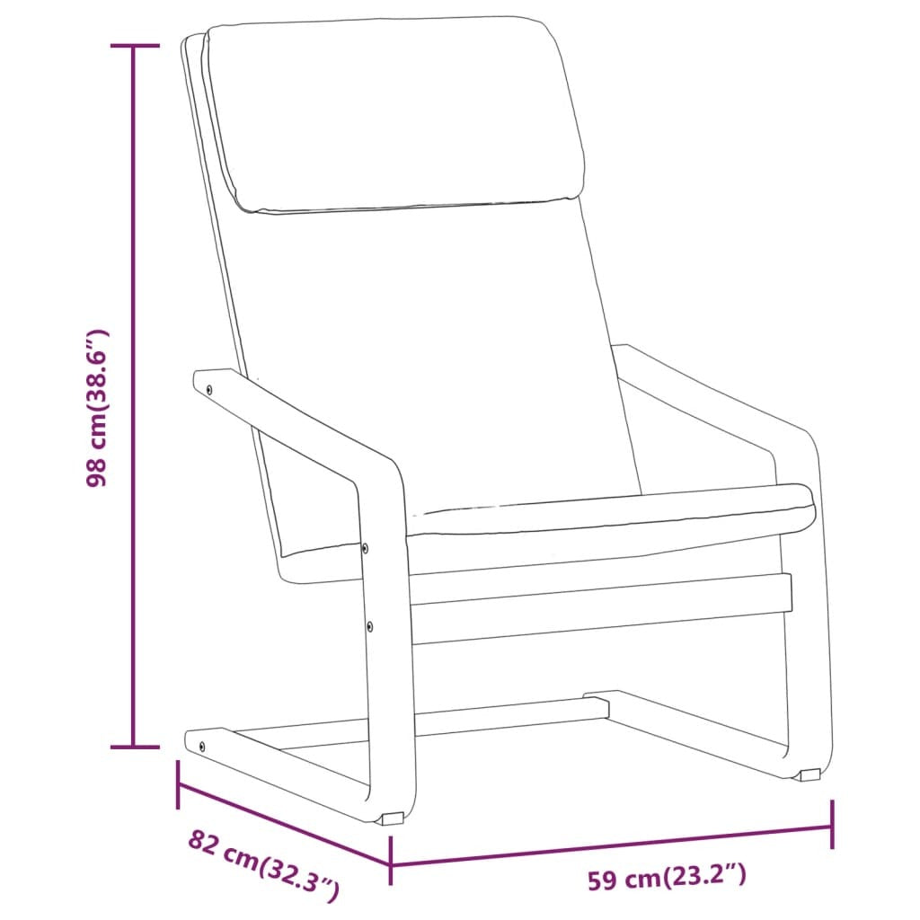 vidaXL Relaxing Chair Dark Gray Fabric