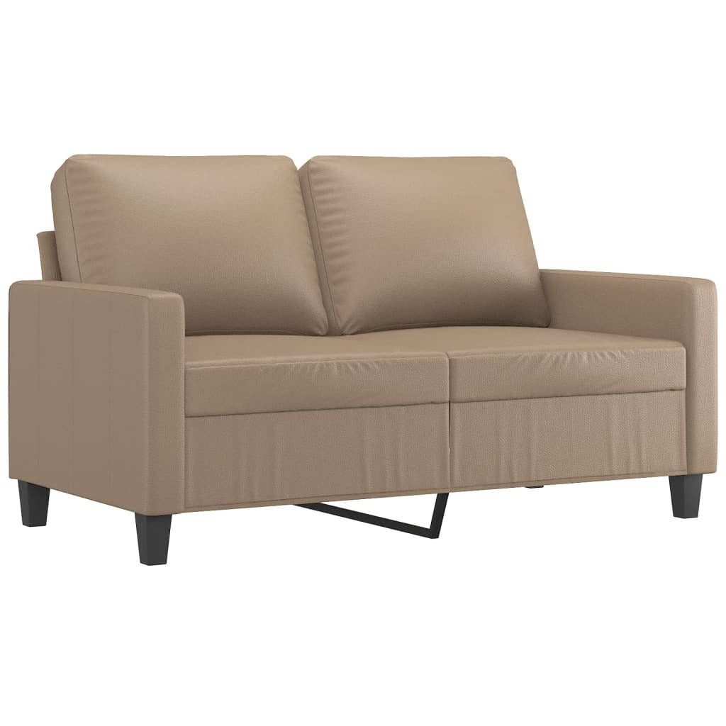 vidaXL 2-Seater Sofa Cappuccino 47.2" Faux Leather