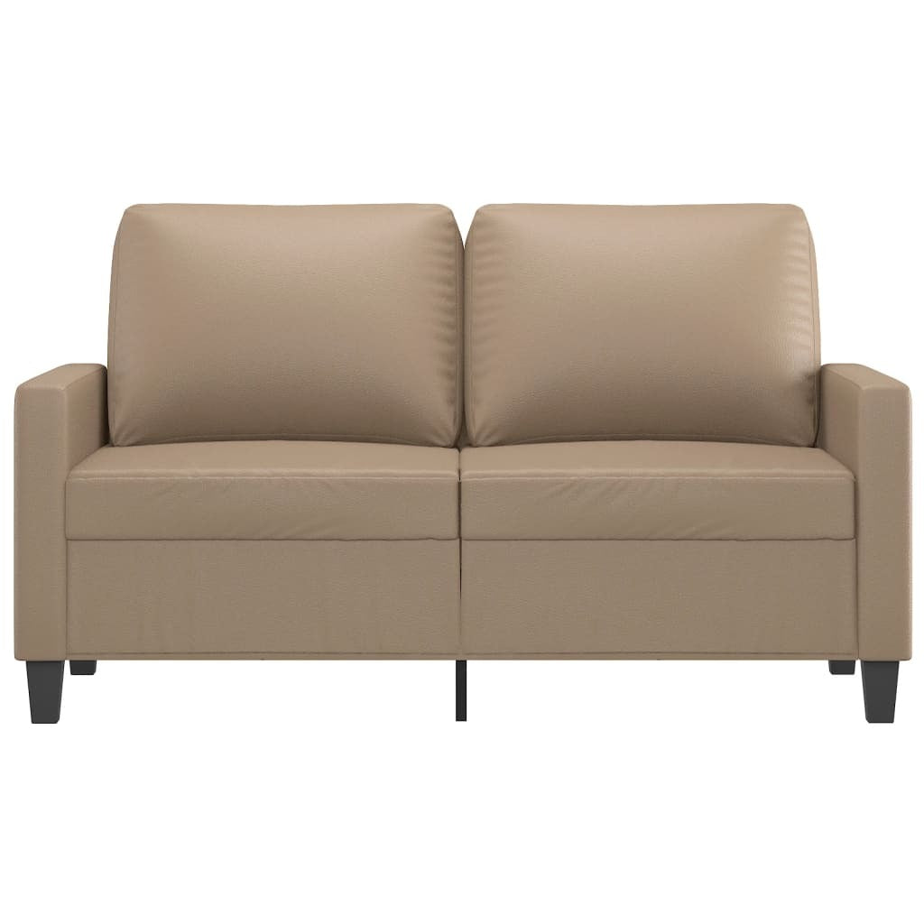 vidaXL 2-Seater Sofa Cappuccino 47.2" Faux Leather