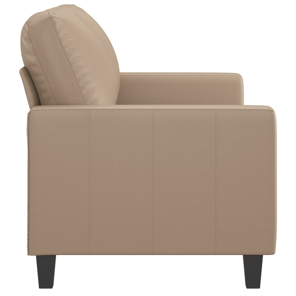 vidaXL 2-Seater Sofa Cappuccino 47.2" Faux Leather