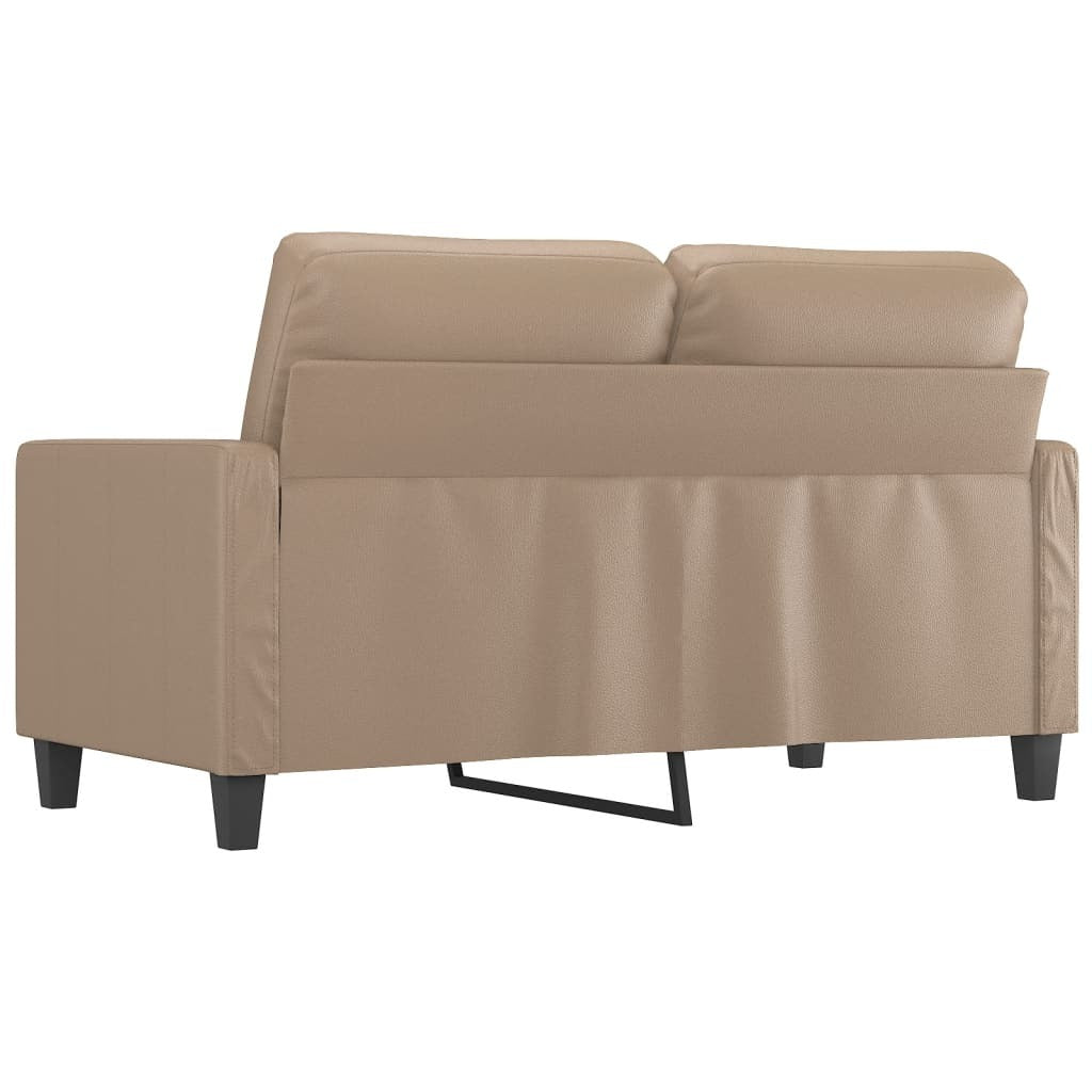 vidaXL 2-Seater Sofa Cappuccino 47.2" Faux Leather