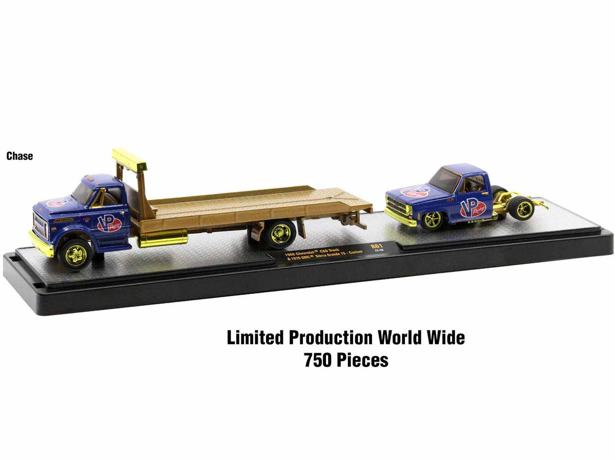 Auto Haulers Set of 3 Trucks Release 61 Limited Edition to 8400 pieces Worldwide 1/64 Diecast Model Cars by M2 Machines-2