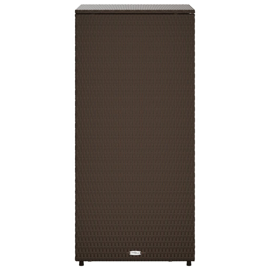 vidaXL Patio Storage Cabinet Brown 19.7"x21.7"x45.3" Poly Rattan