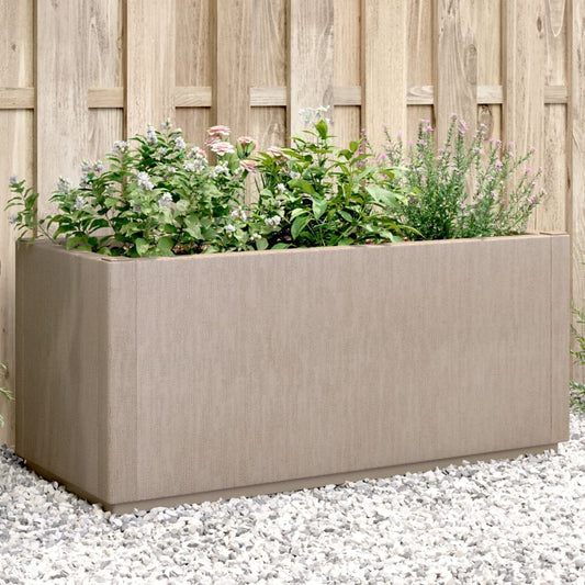 vidaXL Garden Planter Light Brown 31.5"x14.2"x13.8" PP