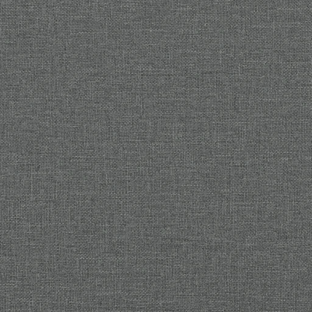 vidaXL Bed Frame with Headboard Dark Gray 59.8"x79.9" Queen Fabric