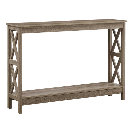 47" Taupe Console Table With Storage-0