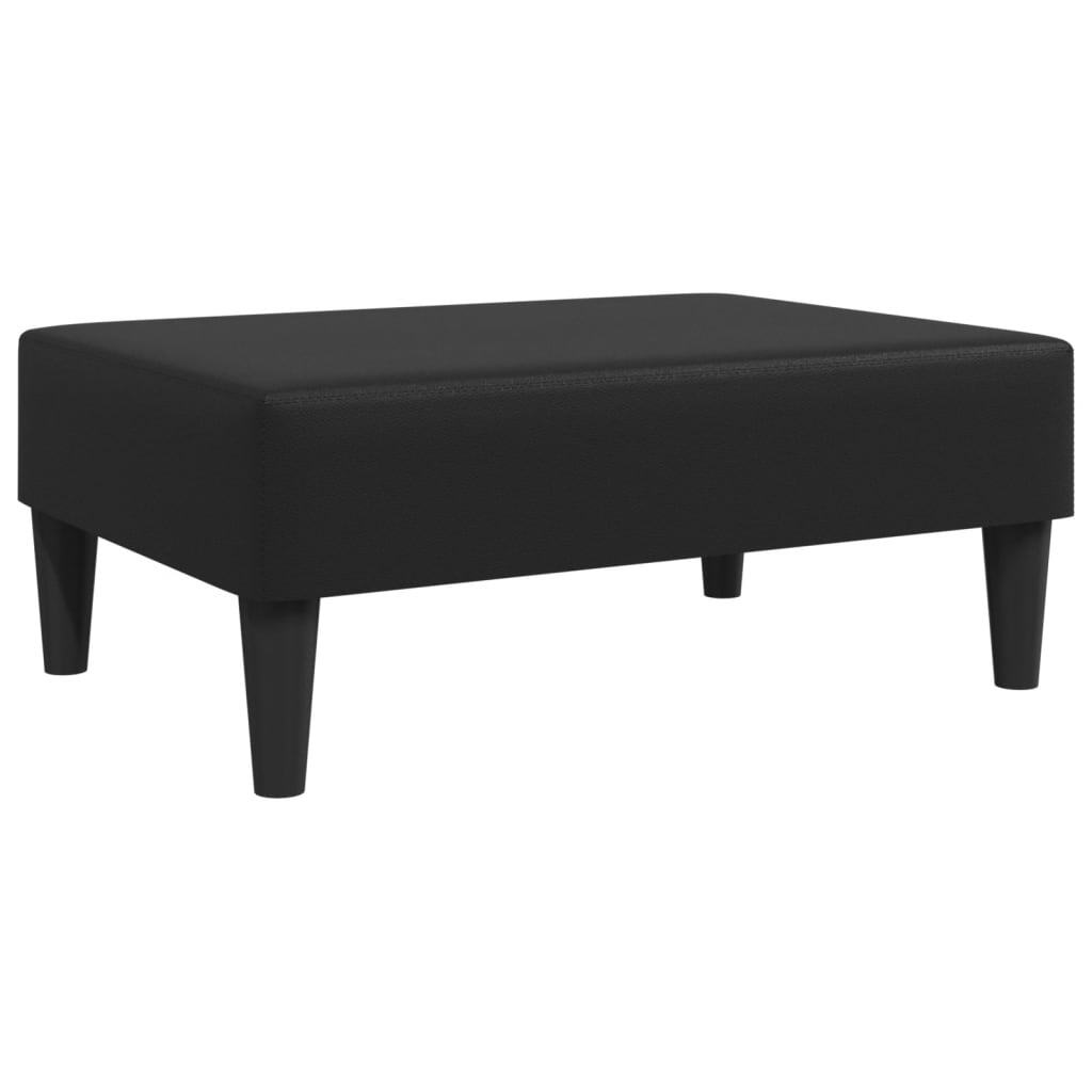 vidaXL Footstool Black 30.3"x21.7"x12.2" Faux Leather