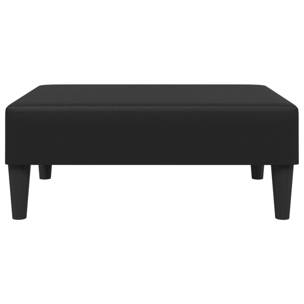 vidaXL Footstool Black 30.3"x21.7"x12.2" Faux Leather