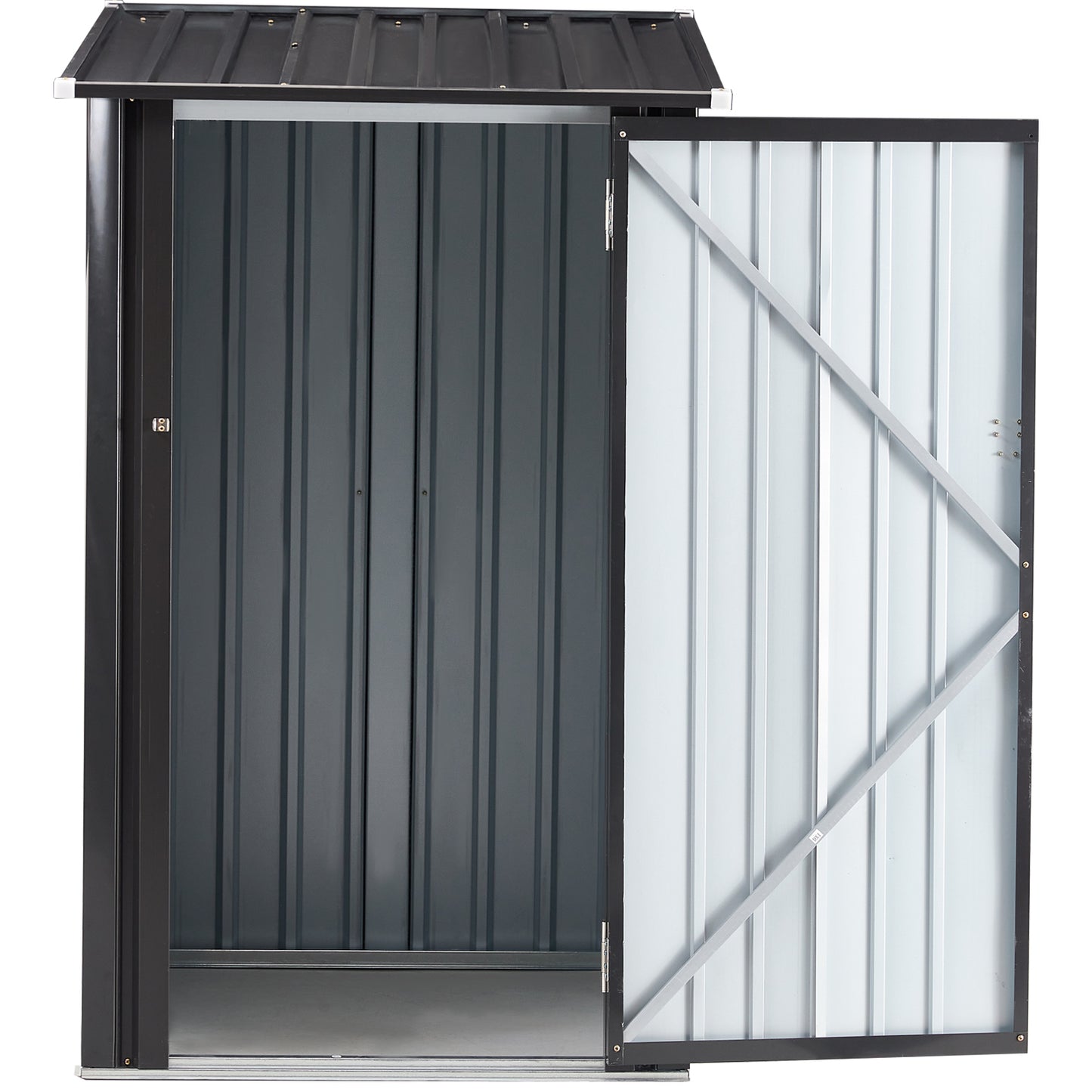 Outdoor Storage Shed, 3 x 3 FT Metal Steel Garden Shed with Single Lockable Door, Small Shed Outdoor Steel Utility Tool Shed for Backyard Patio Garden Lawn